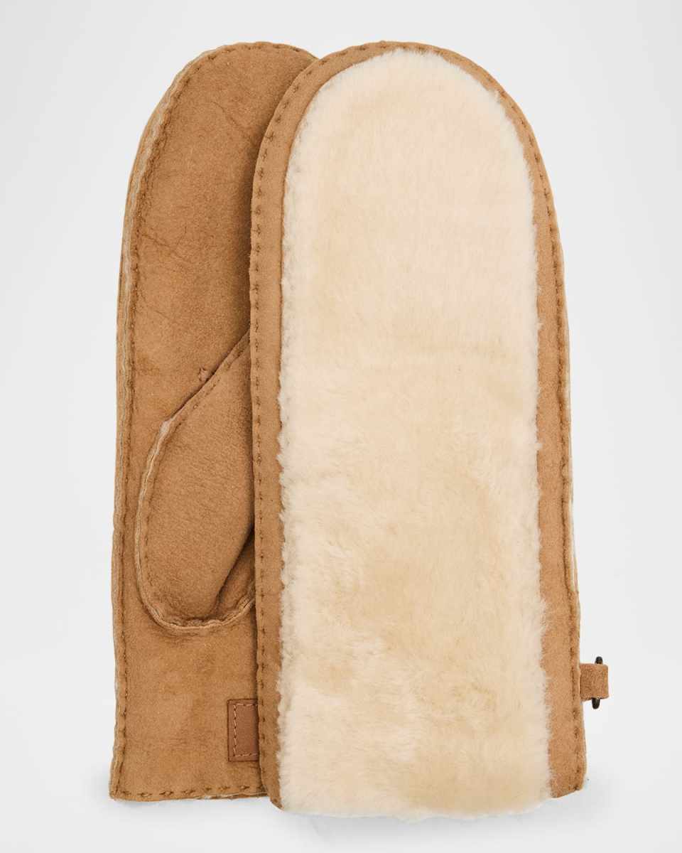 Mittens W/ Exposed Shearling